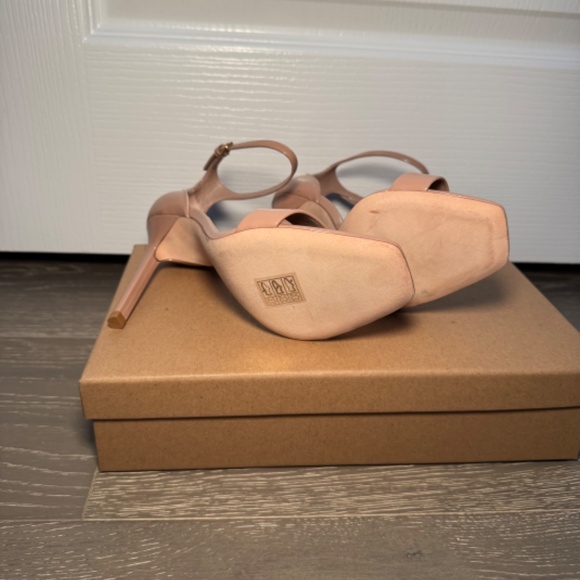 Saint Laurent Jane 105 Sandals in Nude Pink Patent Leather- Size 36 - Picture 4 of 5